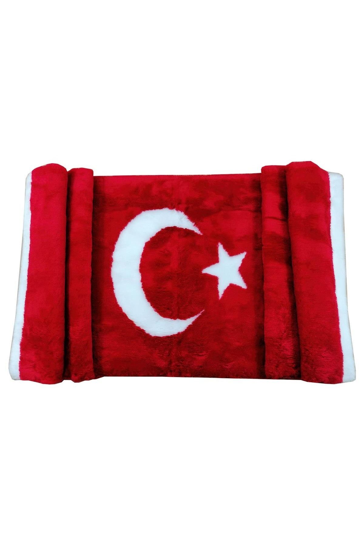 Oto Torpido Üstü Peluş Örtü Türk Bayrağı Desenli Tasarım