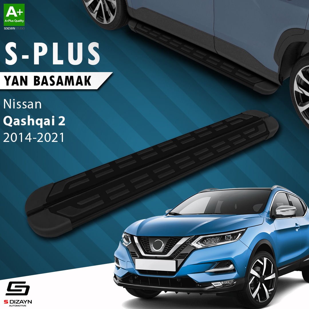 S-Dizayn Nissan Qashqai 2 S-Plus Siyah Yan Basamak 173 Cm 2014-2021