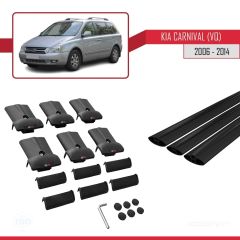 Kia Carnival (VQ) 2006-2014 Arası ile Uyumlu FLY Model Ara Atkı Tavan Barı SİYAH 3 ADET BAR