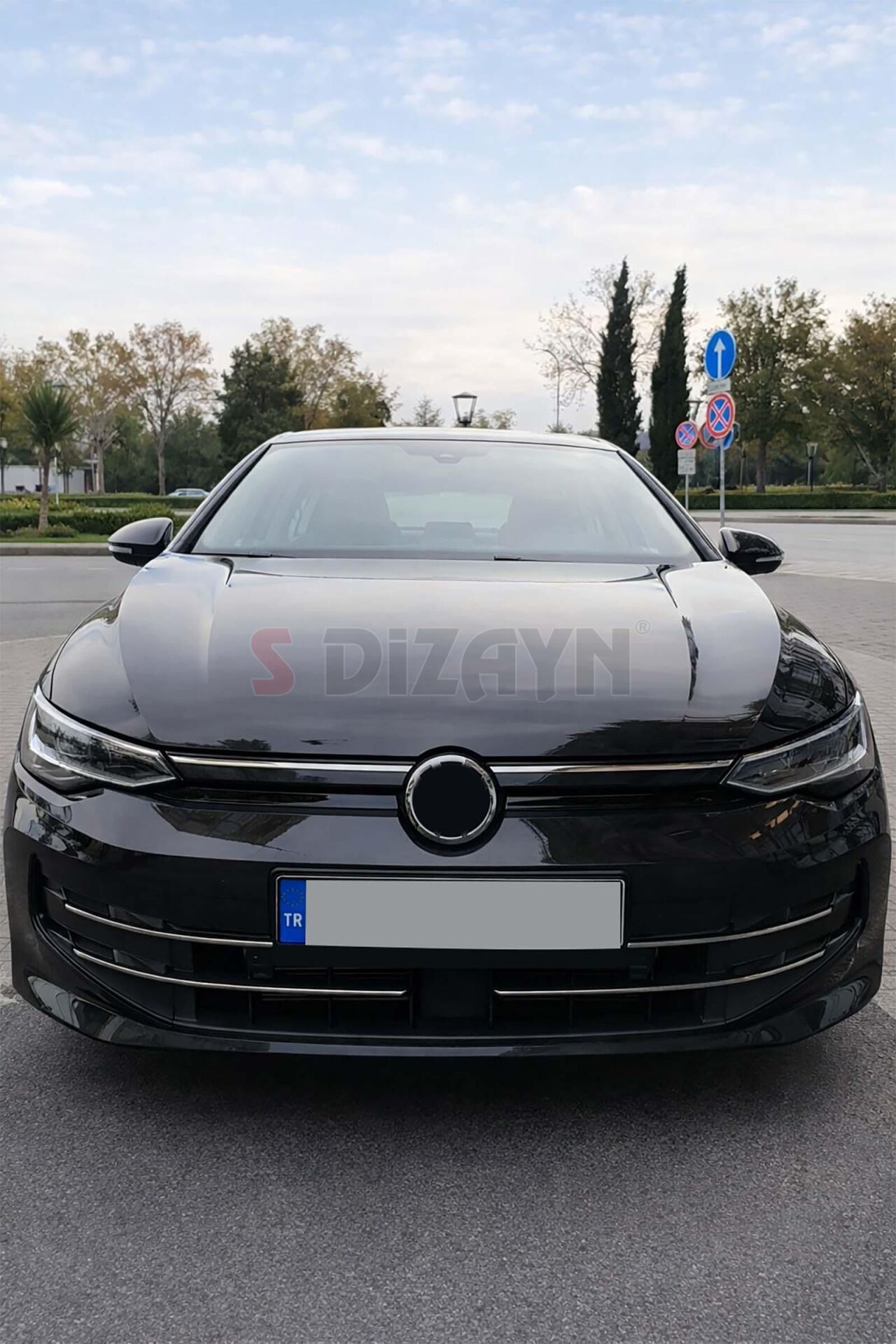 S-Dizayn VW Golf 8.5 Makyajlı HB Krom Ön Tampon Çıtası 4 Prç. 2024 Üzeri A+ Kalite