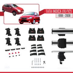 Tata Indica (V1/V2) 1998-2008 Arası ile uyumlu ACE-4 Ara Atkı Tavan Barı GRİ