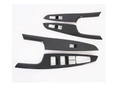 Hyundai Tucson Uyumlu 2015-2018 Kapı Kolçak Kaplama Karbon (Koltuk Isıtıcılı Model)