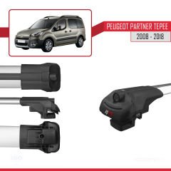 Peugeot Partner Tepee 2008-2018 Arası ile uyumlu ACE-1 Ara Atkı Tavan Barı GRİ 4 ADET BAR