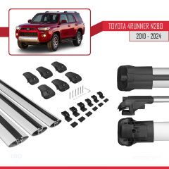 Toyota 4Runner (N280) 2010 ve Sonrası ile uyumlu ACE-1 Ara Atkı Tavan Barı GRİ 3 ADET BAR