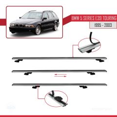 BMW 5 Serisi (E39) TOURING 1995-2003 Arası ile uyumlu Basic Model Ara Atkı Tavan Barı GRİ 3 ADET