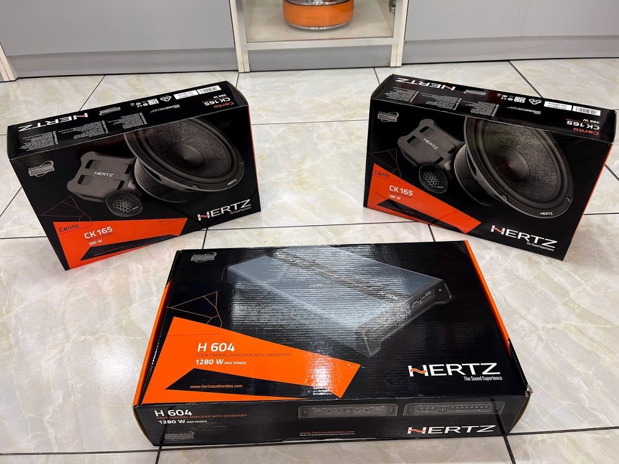 Hertz Ck165 Uyumlu 2 Tk Hertz H604 4X110 Rms Ab Class Amfi