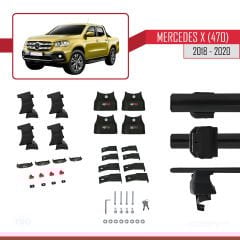 Mercedes X (470) 2018-2020 Arası ile uyumlu ACE-4 Ara Atkı Tavan Barı SİYAH