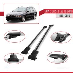 BMW 5 Serisi (E39) TOURING 1995-2003 Arası ile uyumlu FLY Model Ara Atkı Tavan Barı GRİ