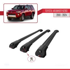 Toyota 4Runner (N280) 2010 ve Sonrası ile uyumlu ACE-1 Ara Atkı Tavan Barı SİYAH 3 ADET BAR