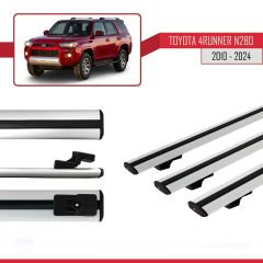 Toyota 4Runner (N280) 2010 ve Sonrası ile uyumlu Basic Model Ara Atkı Tavan Barı GRİ 3 ADET