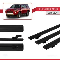 Toyota 4Runner (N280) 2010 ve Sonrası ile uyumlu Basic Model Ara Atkı Tavan Barı SİYAH 3 ADET