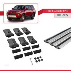 Toyota 4Runner (N280) 2010 ve Sonrası ile Uyumlu FLY Model Ara Atkı Tavan Barı GRİ 3 ADET BAR