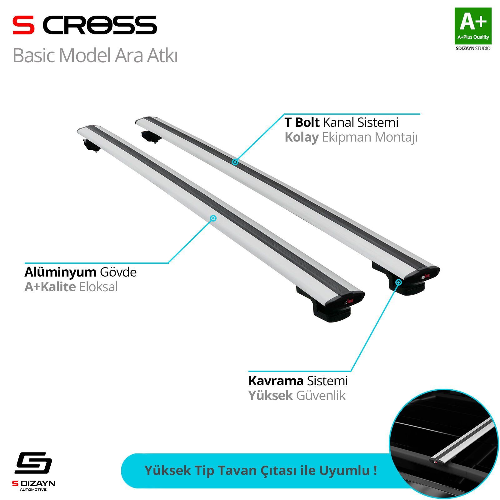 Dacia Duster Uyumlu 2014-2018 Basic Model Gri Ara Atkı A+ Kalite Parça