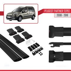 Peugeot Partner Tepee 2008-2018 Arası ile uyumlu FLY Model Ara Atkı Tavan Barı SİYAH