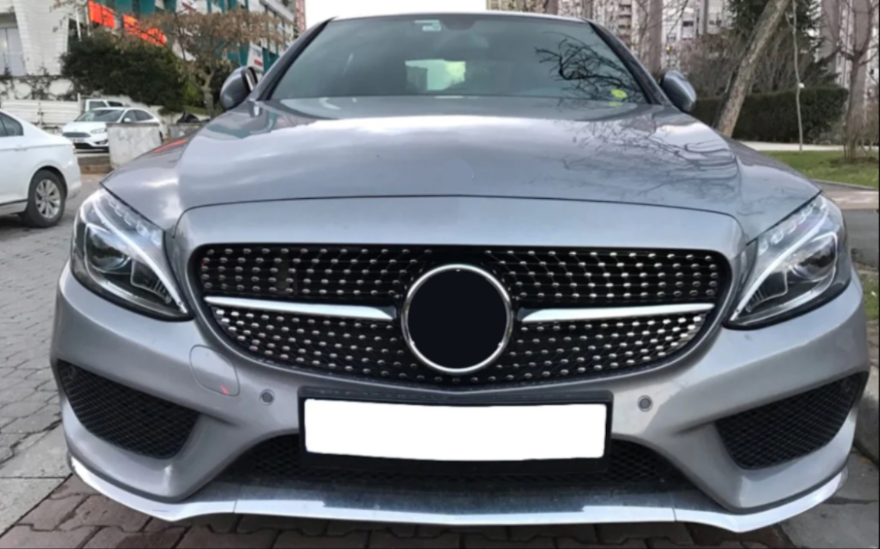 Mercedes W205 Uyumlu C Serisi 2014-2018 Diamond Panjur - Gri