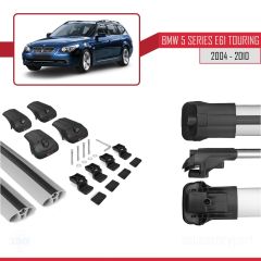 BMW 5 Serisi (E61) TOURING 2004-2010 Arası ile uyumlu ACE-1 Ara Atkı Tavan Barı GRİ