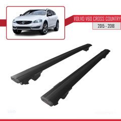 Volvo V60 Cross Country 2015-2018 Arası ile uyumlu HOOK Model Anahtar Kilitli Ara Atkı Tavan Barı SİYAH
