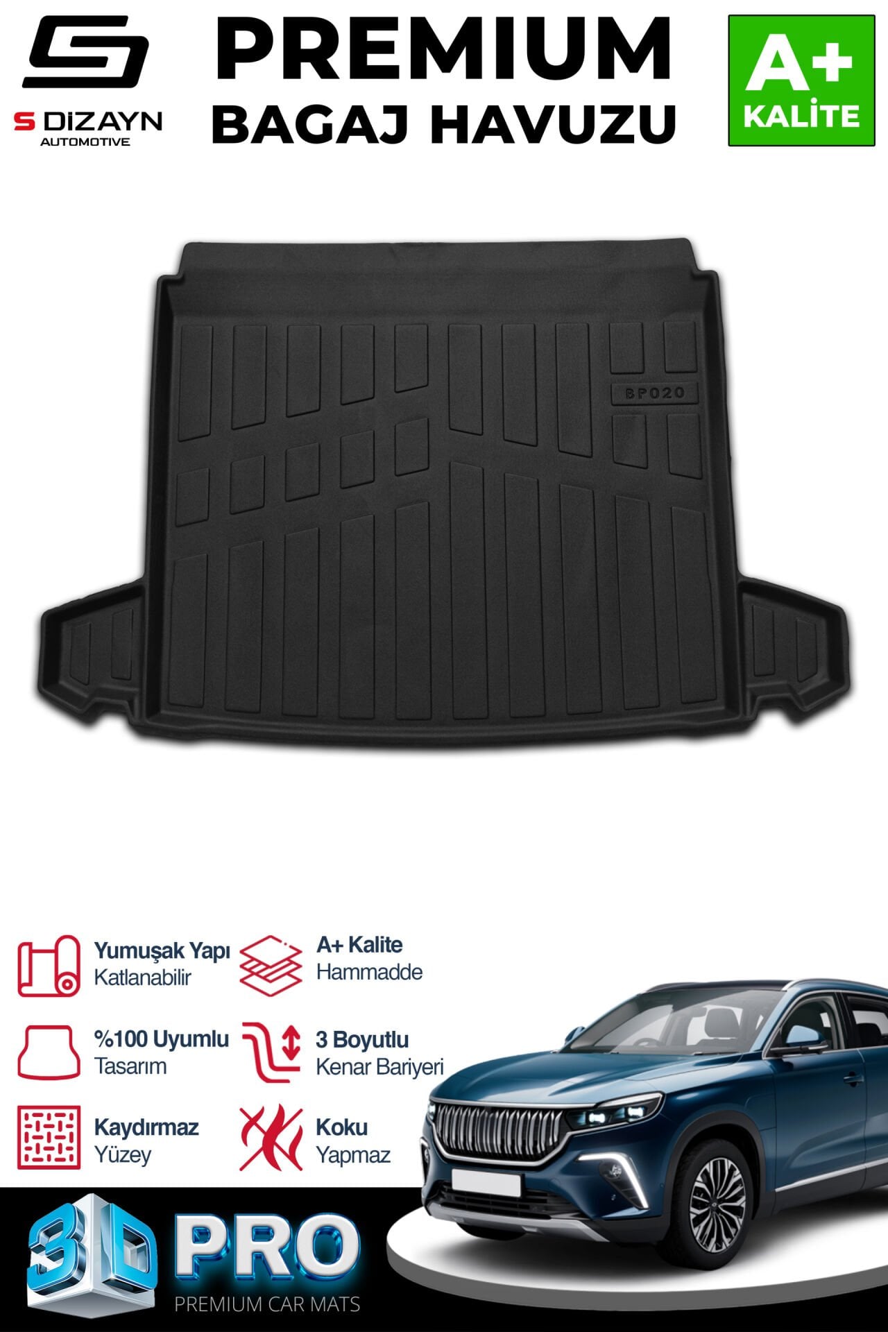 S-Dizayn Togg T10X 3D Pro Bagaj Havuzu 2023 Üzeri A+ Kalite