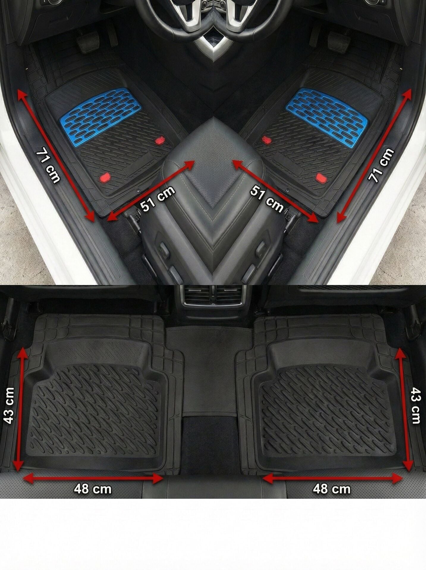 Safir Citroen Uyumlu C-Elysee Havuzlu Universal Paspas Krom Karbon Parça