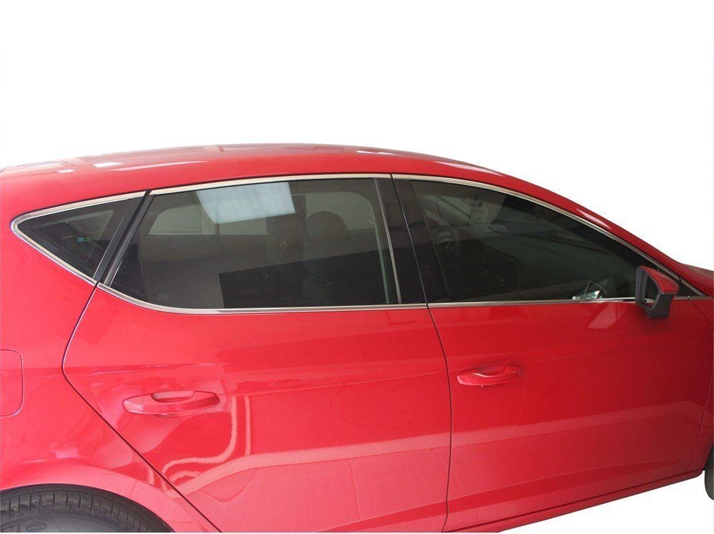 Seat Leon Uyumlu 3 5F Cam Çerçevesi 14 Parça Krom 2013 Ve Sonrası