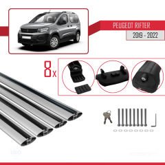 Peugeot Rifter 2019-2022 Arası ile uyumlu ACE-1 Ara Atkı Tavan Barı GRİ 4 ADET BAR