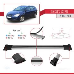 Kia Ceed Estate SW 2006-2009 Arası ile Uyumlu FLY Model Ara Atkı Tavan Barı GRİ 3 ADET BAR
