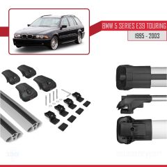 BMW 5 Serisi ESTATE - TOURING (E39) 1995-2003 Arası ile uyumlu ACE-1 Ara Atkı Tavan Barı GRİ