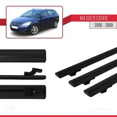 Kia Ceed SPORTSWAGON 2006-2009 Arası ile uyumlu Basic Model Ara Atkı Tavan Barı SİYAH 3 ADET