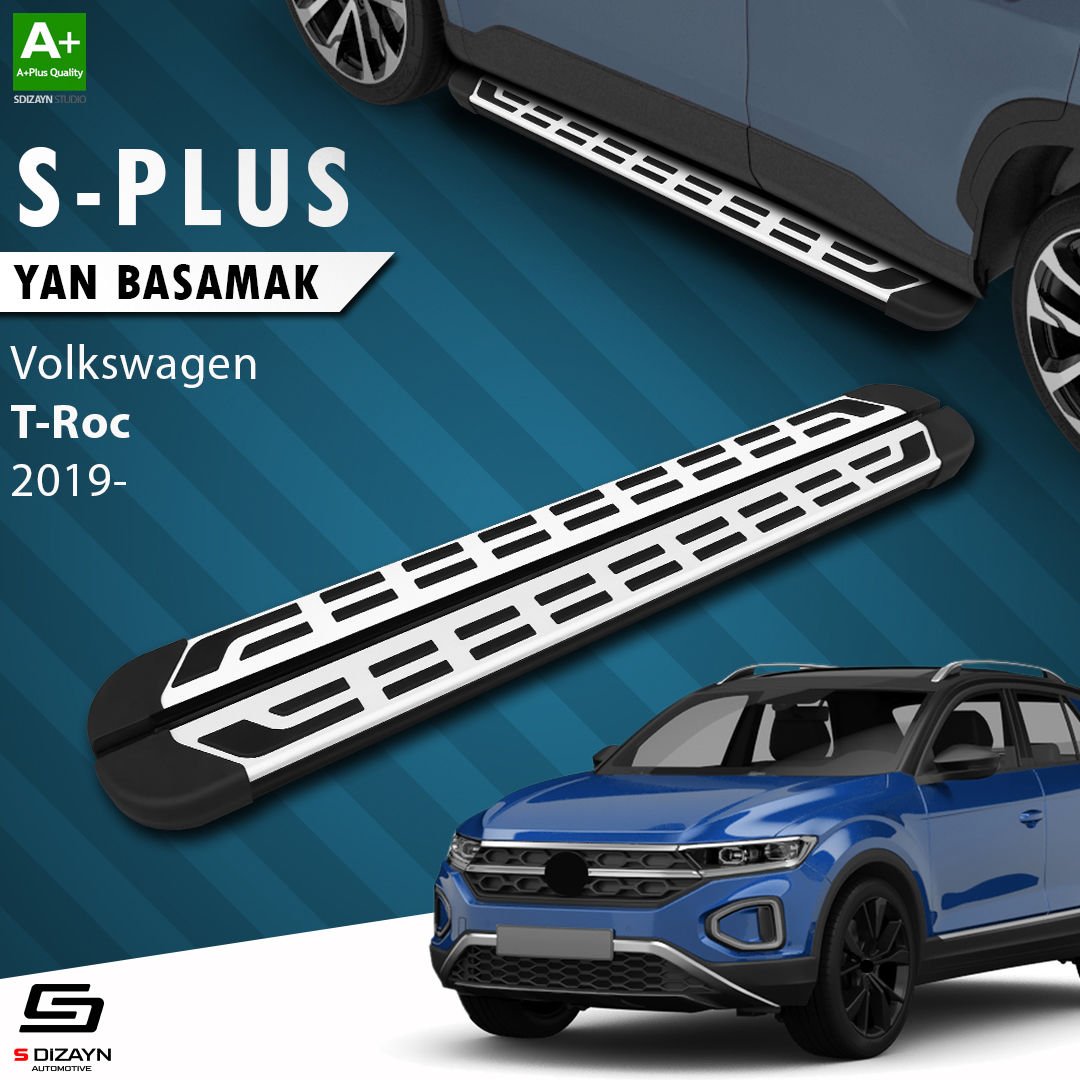 S-Dizayn VW T-Roc S-Plus Gri Yan Basamak 173 Cm Etekli 2019 Üzeri