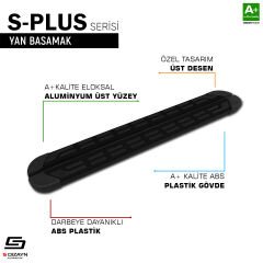 S-Dizayn BYD Seal U S-Plus Siyah Yan Basamak 193 Cm 2022 Üzeri A+ Kalite