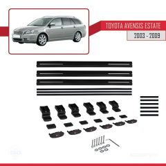 Toyota Avensis SW 2003-2009 Arası ile uyumlu Basic Model Ara Atkı Tavan Barı SİYAH 3 ADET