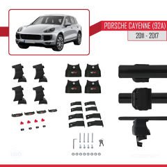 Porsche Cayenne (92A) 2011-2017 Arası ile uyumlu ACE-4 Ara Atkı Tavan Barı SİYAH