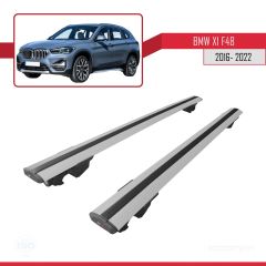BMW X1 (F48) 2016-2022 Arası ile Uyumlu HOOK Model Anahtar Kilitli Ara Atkı Tavan Barı GRİ
