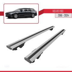Volvo V90 2016 ve Sonrası ile uyumlu HOOK Model Anahtar Kilitli Ara Atkı Tavan Barı GRİ