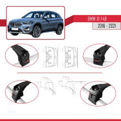 BMW X1 F48 2016-2022 Arası ile uyumlu ACE-2 Ara Atkı Tavan Barı SİYAH