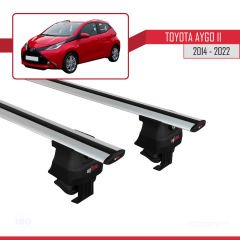 Toyota Aygo II 2014-2022 Arası ile uyumlu ACE-4 Ara Atkı Tavan Barı GRİ