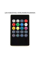 Araç Içi Aydınlatma Sorelis Kumandalı Müziğe Duyarlı 12 Led Ayak Altı Led - 7 Renk Rgb Pro