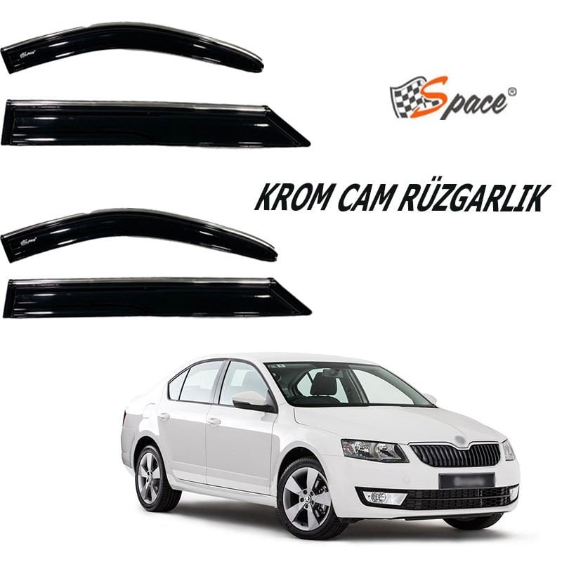 Krom Cam Rüzgarlığı Skoda Octavia 2014-2020/ Caru421