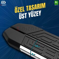 S-Dizayn Ford Ranger 4 NewLine Krom Yan Basamak 203 Cm 2023 Üzeri A+ Kalite