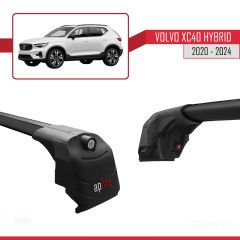 Volvo XC40 (Hybrid) 2020 ve Sonrası ile uyumlu ACE-2 Ara Atkı Tavan Barı SİYAH