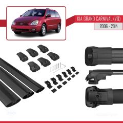 Kia Grand Carnival (VQ) 2006-2014 Arası ile uyumlu ACE-1 Ara Atkı Tavan Barı SİYAH 3 ADET BAR