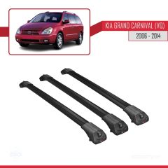 Kia Grand Carnival (VQ) 2006-2014 Arası ile uyumlu ACE-1 Ara Atkı Tavan Barı SİYAH 3 ADET BAR