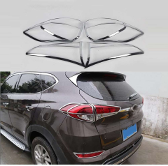 Hyundai Tucson Uyumlu 2015 2018 Arka Stop Kaplama ABS Krom Parça