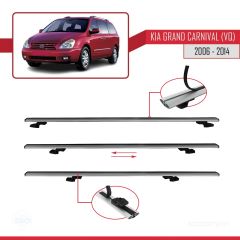 Kia Grand Carnival (VQ) 2006-2014 Arası ile uyumlu Basic Model Ara Atkı Tavan Barı GRİ 3 ADET
