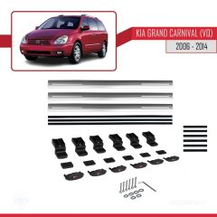 Kia Grand Carnival (VQ) 2006-2014 Arası ile uyumlu Basic Model Ara Atkı Tavan Barı GRİ 3 ADET