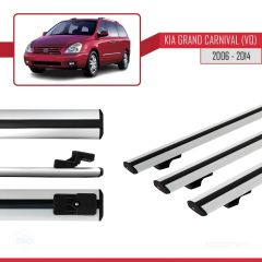 Kia Grand Carnival (VQ) 2006-2014 Arası ile uyumlu Basic Model Ara Atkı Tavan Barı GRİ 3 ADET