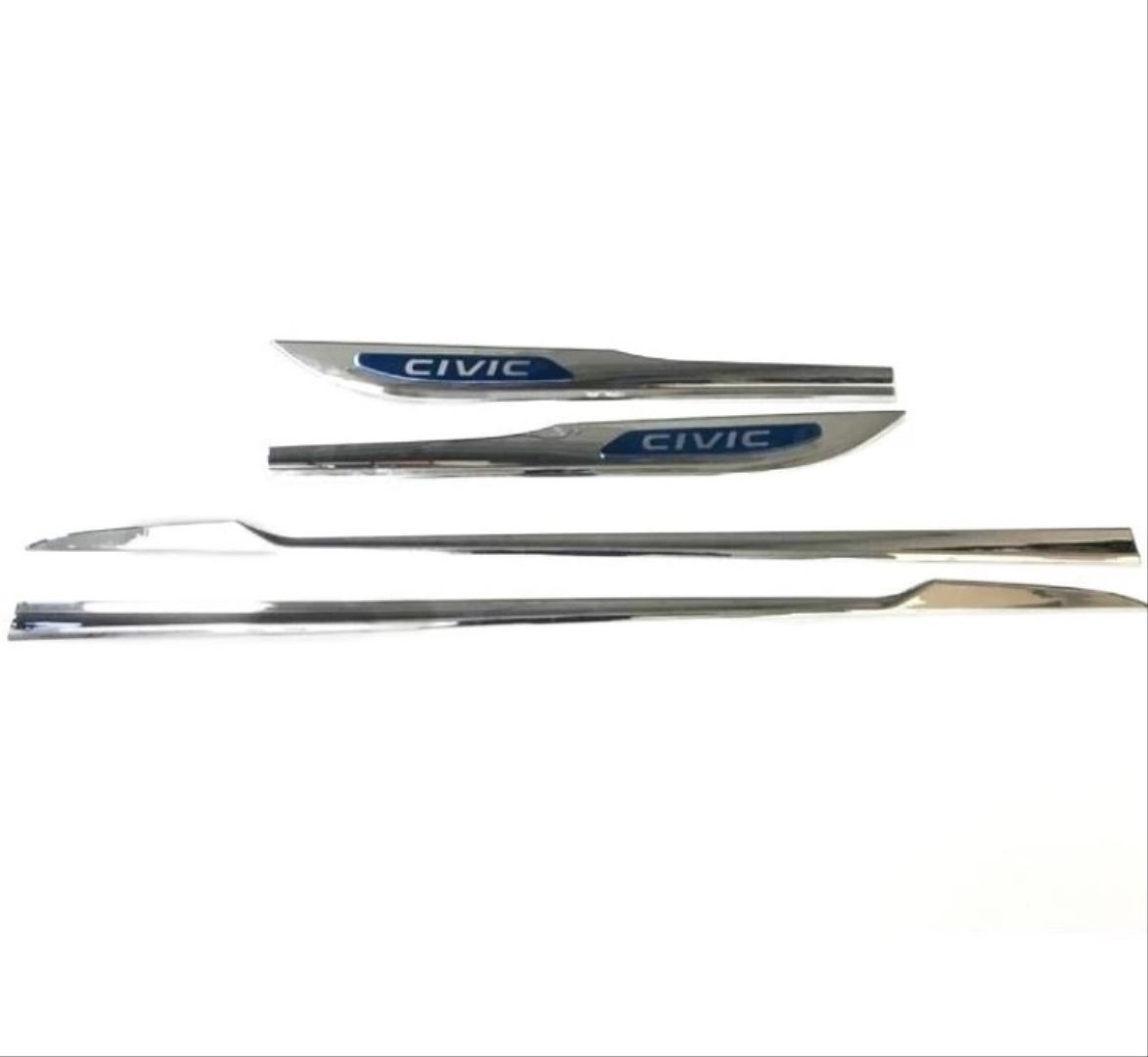 Honda Civic Uyumlu Fc5 2016-2021 Kapı Çıta Takımı Civic Yazılı