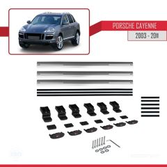Porsche Cayenne 2003-2011 Arası ile uyumlu Basic Model Ara Atkı Tavan Barı GRİ 3 ADET