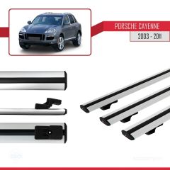 Porsche Cayenne 2003-2011 Arası ile uyumlu Basic Model Ara Atkı Tavan Barı GRİ 3 ADET