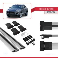 Porsche Cayenne 2003-2011 Arası ile uyumlu FLY Model Ara Atkı Tavan Barı GRİ